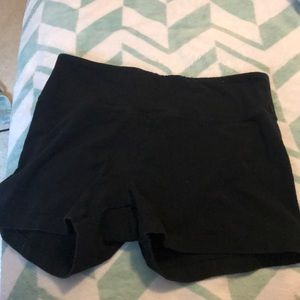 black soft workout spandex